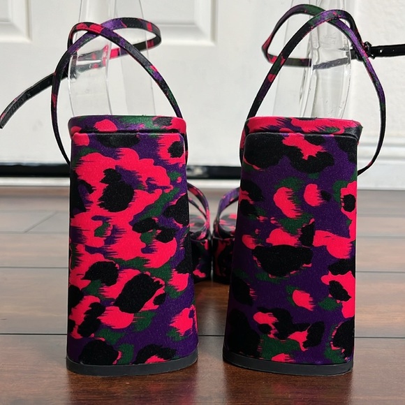 Zara Platform Chunky Satin Sandal Women's 41 Purple Bloggers Favorite New Artsy - Picture 6 of 12